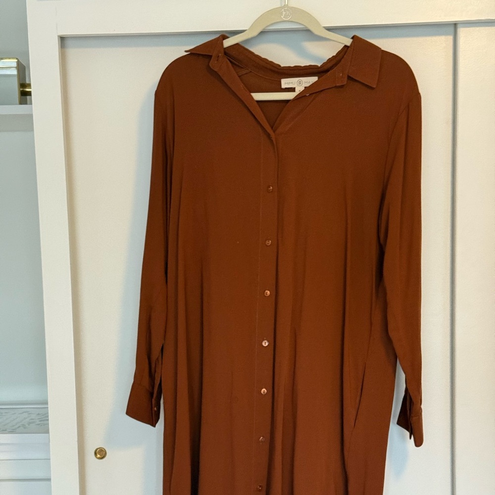 Elegant Spice Shirt Dress